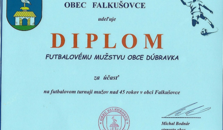 Futbalový turnaj mužov nad 45 rokov - Falkušovce