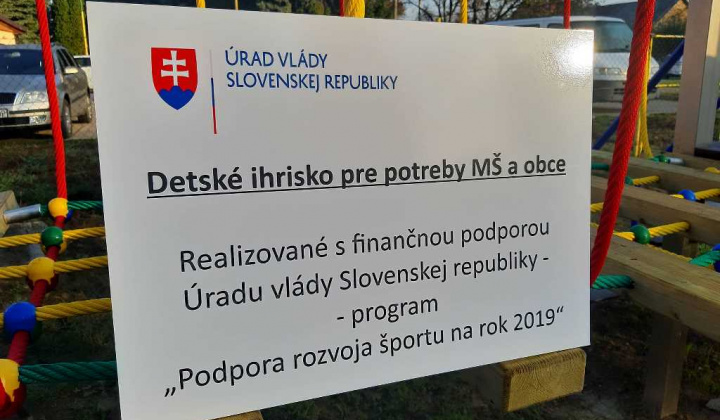 Nové detské ihrisko v areáli MŠ