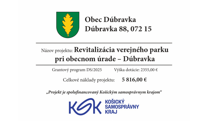 Revitalizácia parku pri OcÚ Dúbravka