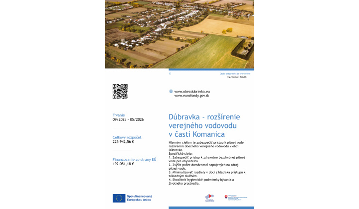 Rozšírenie vodovodu v časti Komanica